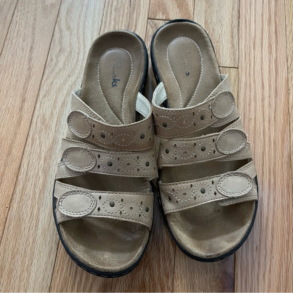 Clarks Leisa M Leather Upper Sandals for Women Size 7
